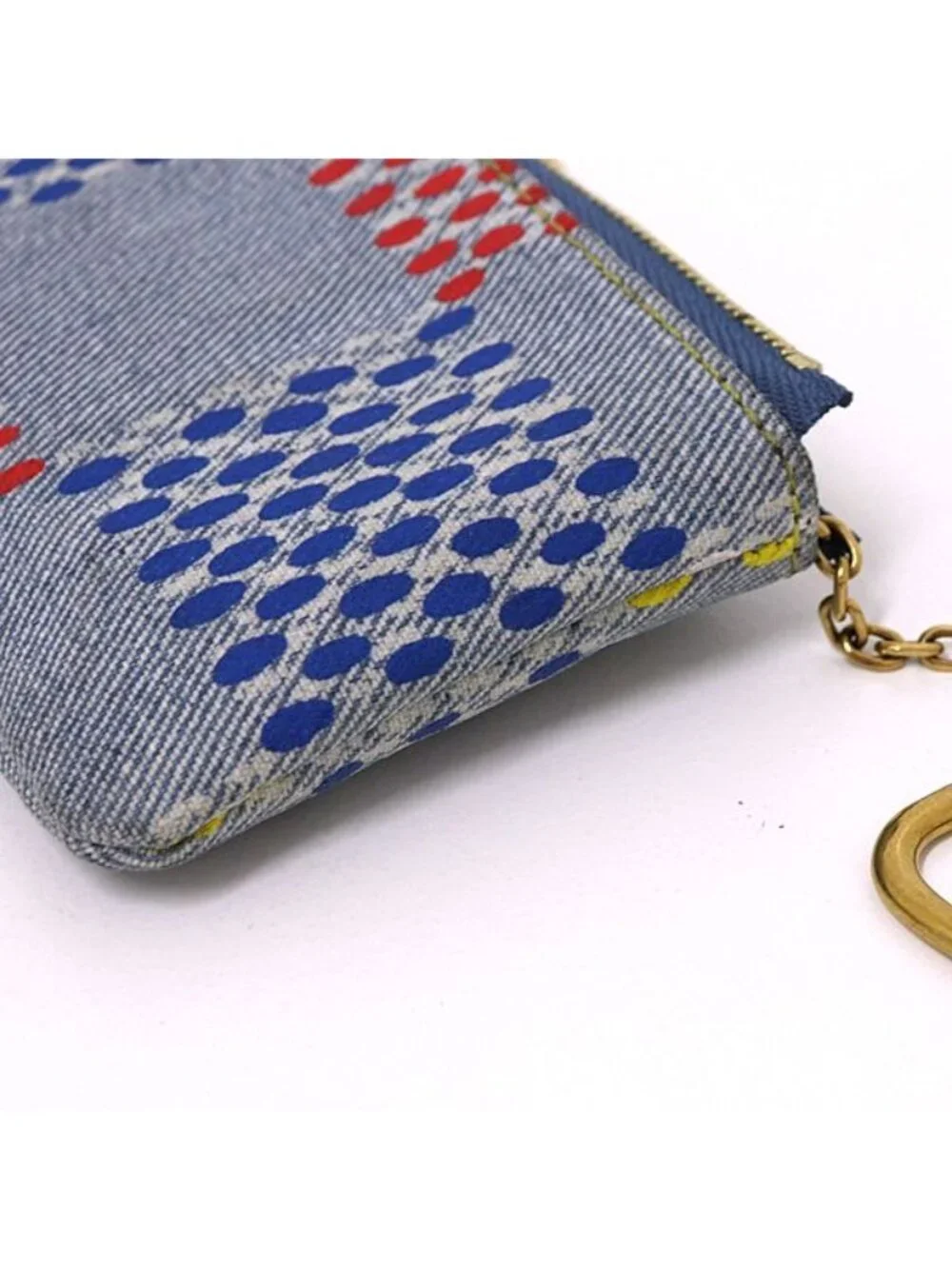 Louis Vuitton Pochette Cles Key Case Blue Key Holder